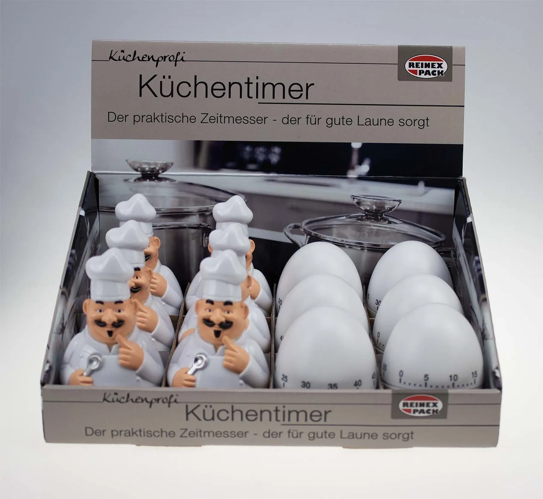 Küchentimer, 2-fach sortiert (Koch- / Eier-Form)