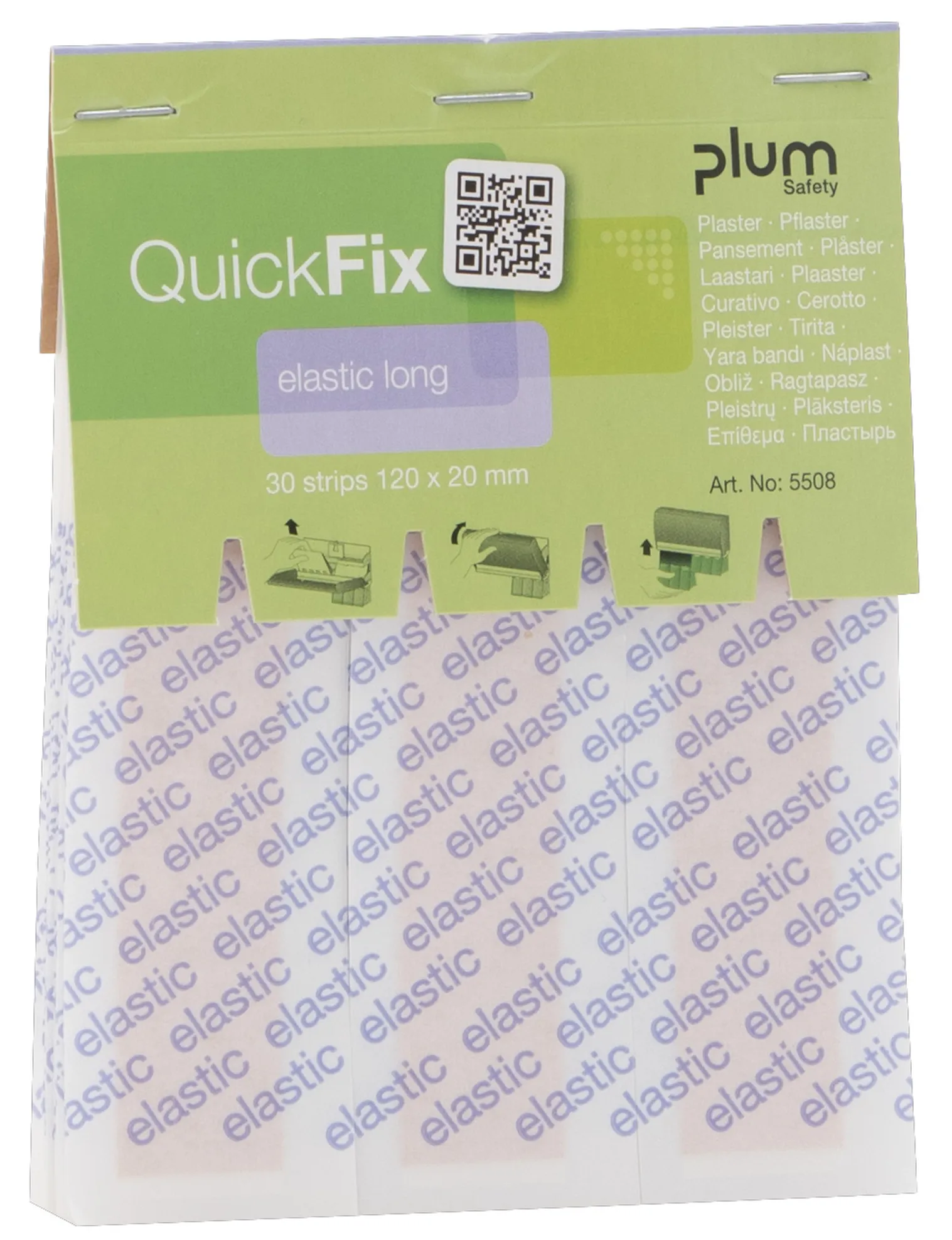 Plum QuickFix Elastic Long Refill mit 30 Fingerverbänden
