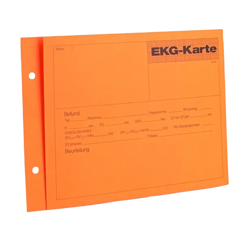 EKG-Karteikarten orange 100 Stk