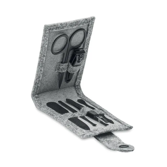 Manikür-Set mit Filz-Etui (6-teilig)