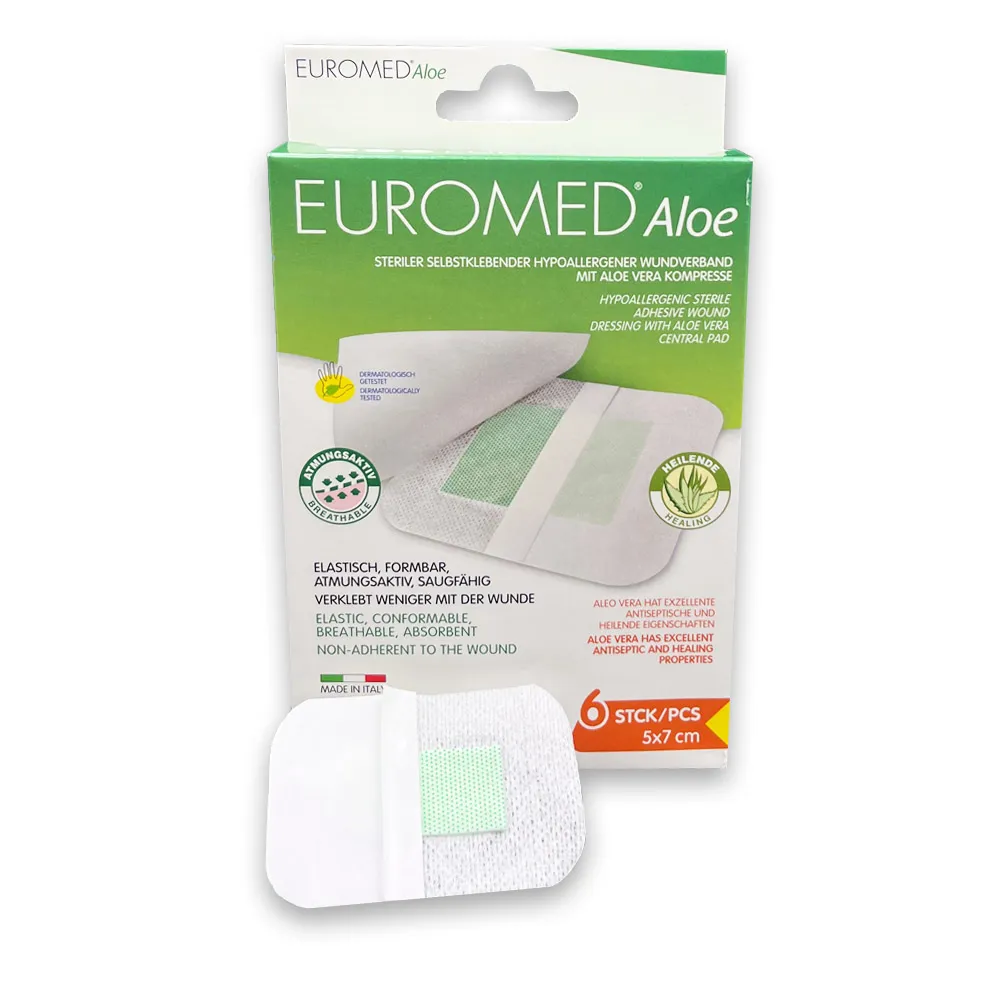 Wundverband Aloe 5 x 7 cm 6 Stück steril