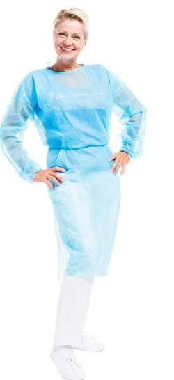 GOWNIES Isolierschürze / Schutzkittel ohne Beschichtung blau