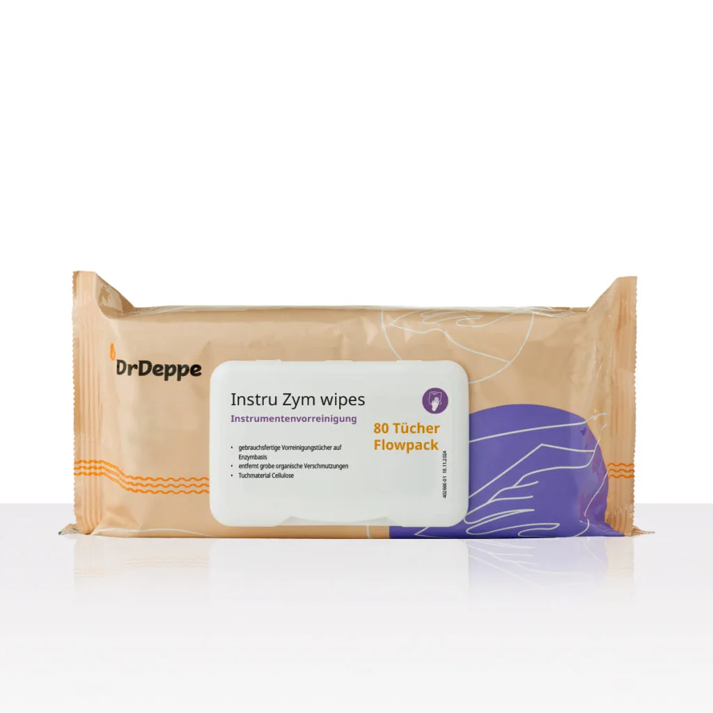 DrDeppe Instru Zym wipes Flowpack (mit LID) 80 Tücher