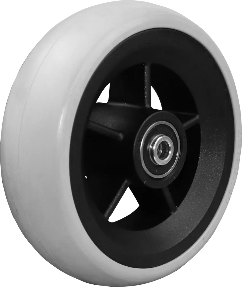5" Vollgummirad 125 x 40 mm, runde Lauffläche