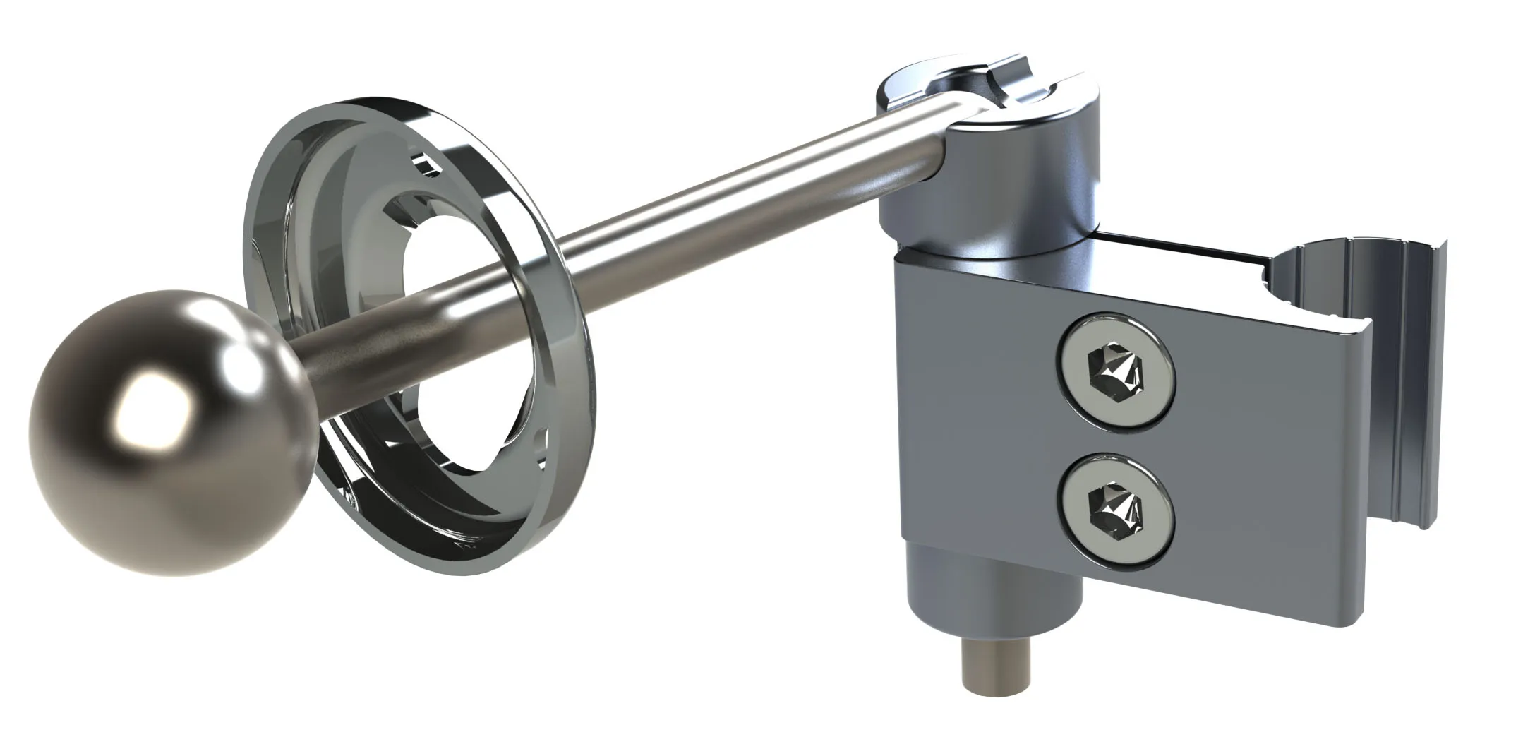 Halter für Seitenpelotte, schwenkbar 95 mm,  Ø 22 mm