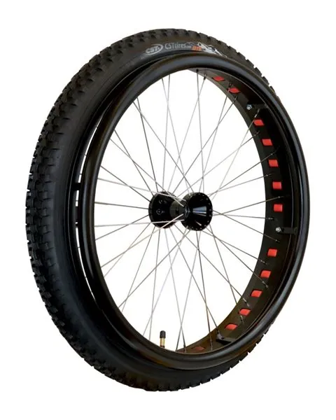 24" Rad schwarz, Nabe ø12 mm, ohne Schlauch, Mantel und Grei