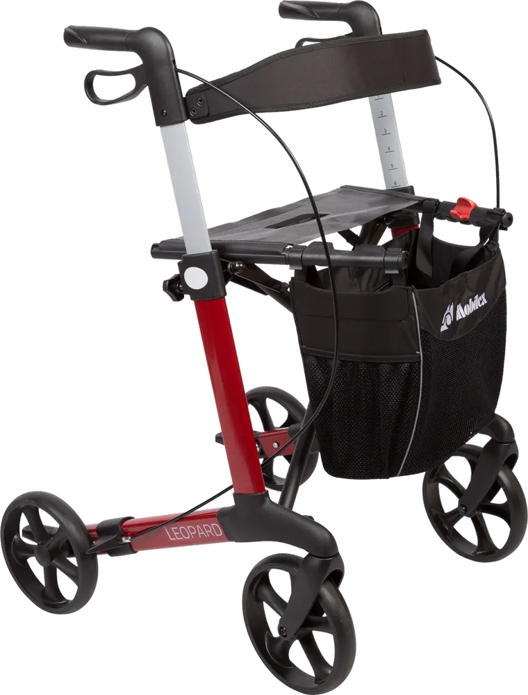 Leopard Rollator, grün, Sitzhöhe 62 cm, inkl. Rückengurt und