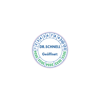 Plakette Geöffnet am / 15 Stück