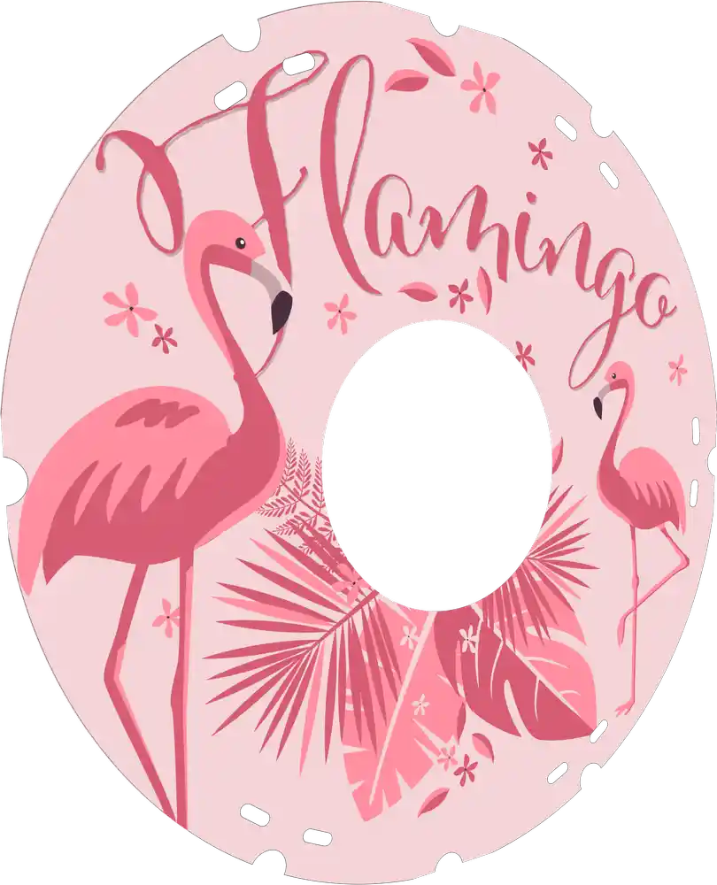 24" Speichenschutz, Flamingo für 4 und 6 Ausschnitte
