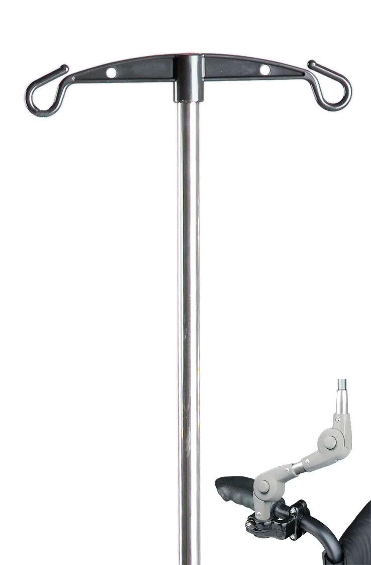 Infusionsstab aus Edelstahl mit 2 Knickgelenken