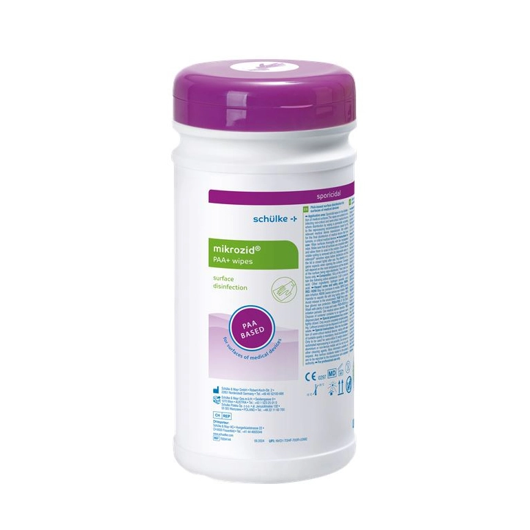 Schülke mikrozid PAA wipes Wischtücher Spenderdose 50 Tücher
