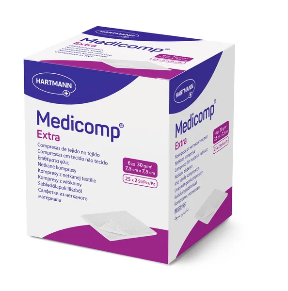 Medicomp Vlieskompressen extra steril, 6-fach