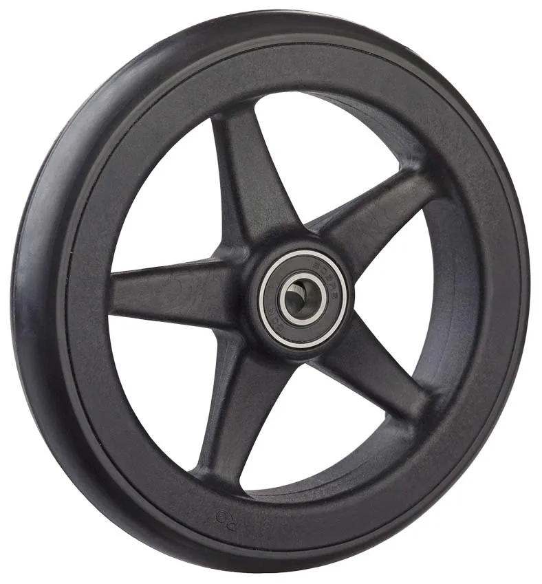 Leichtgewichtrad mit Ku.-Felge, schwarz 100 x 24 mm