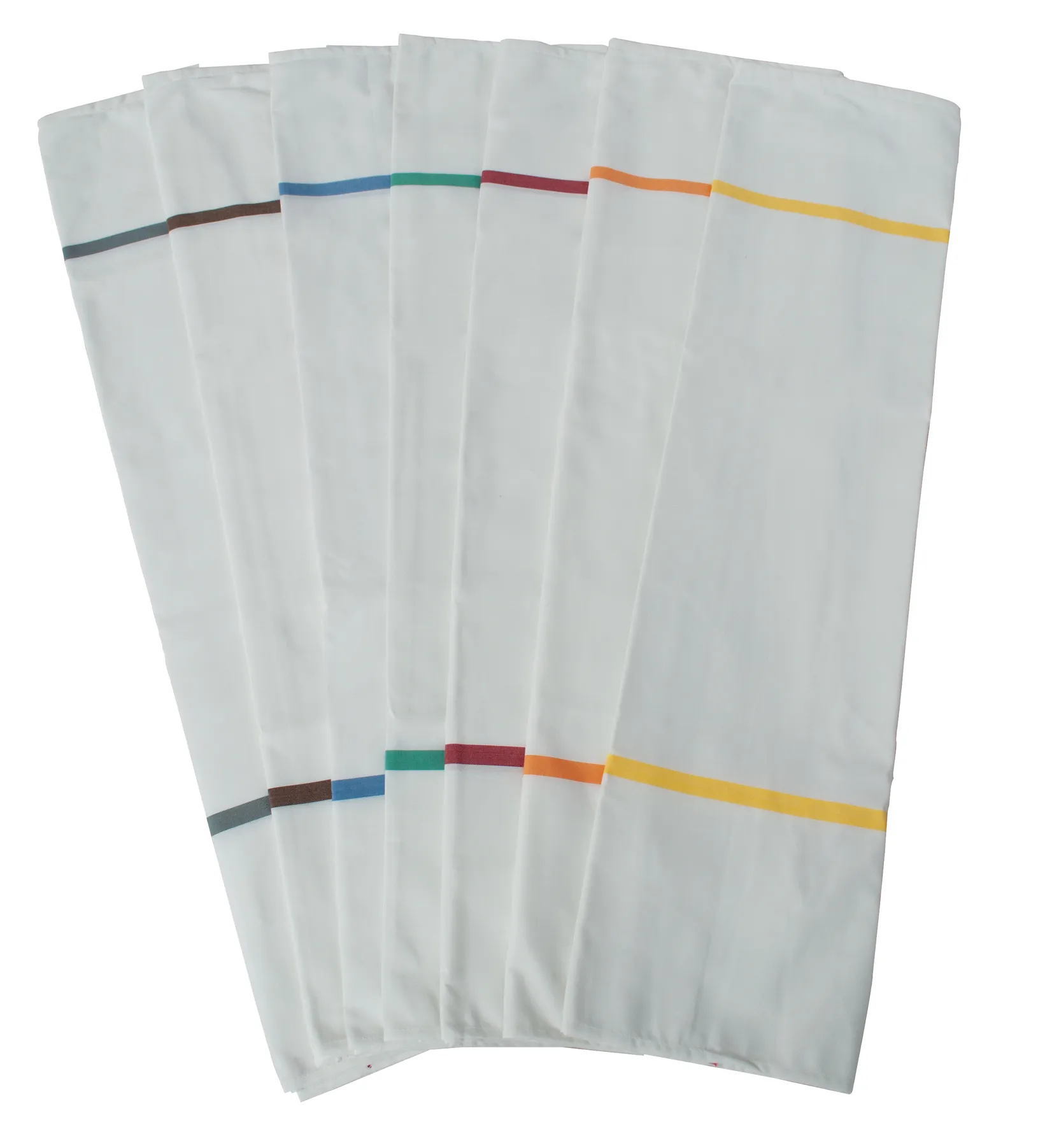 Wäschesack mit Verschlussknebel - weiß, 2 Farbstreifen