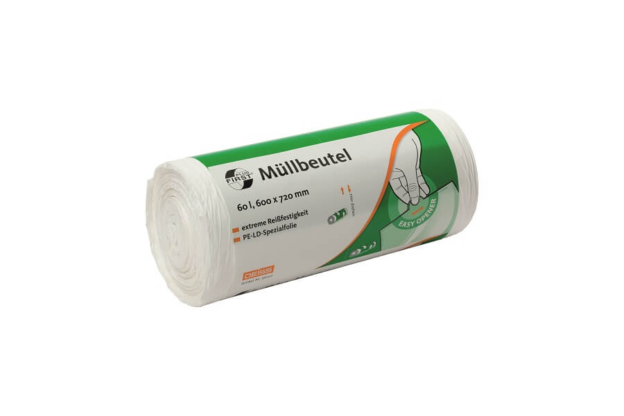 Deiss FIRST PLUS Müllbeutel aus LDPE, 1A-Material 60 L