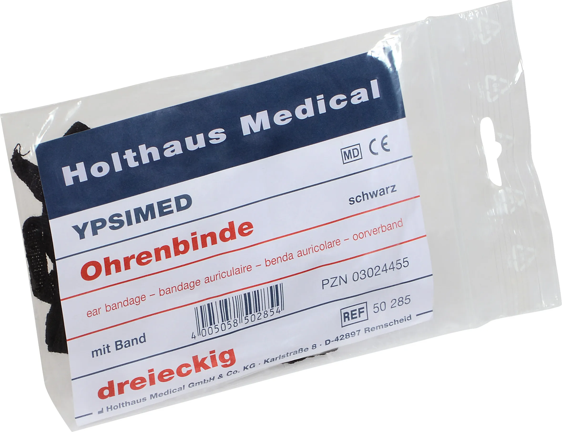YPSIMED Ohrenbinde schwarz