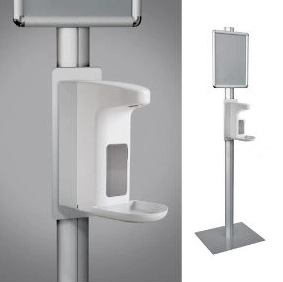 Temca TEMDEX®-Desi-Säule mobil für Touchless Spender