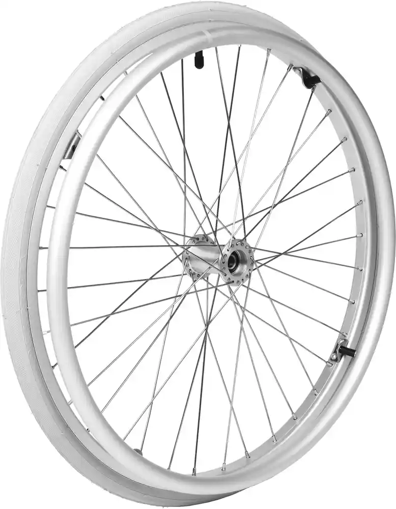 20" Rad, silber ø12 x 53 mm Nabe für Etac, 1 3/8" PU, silber