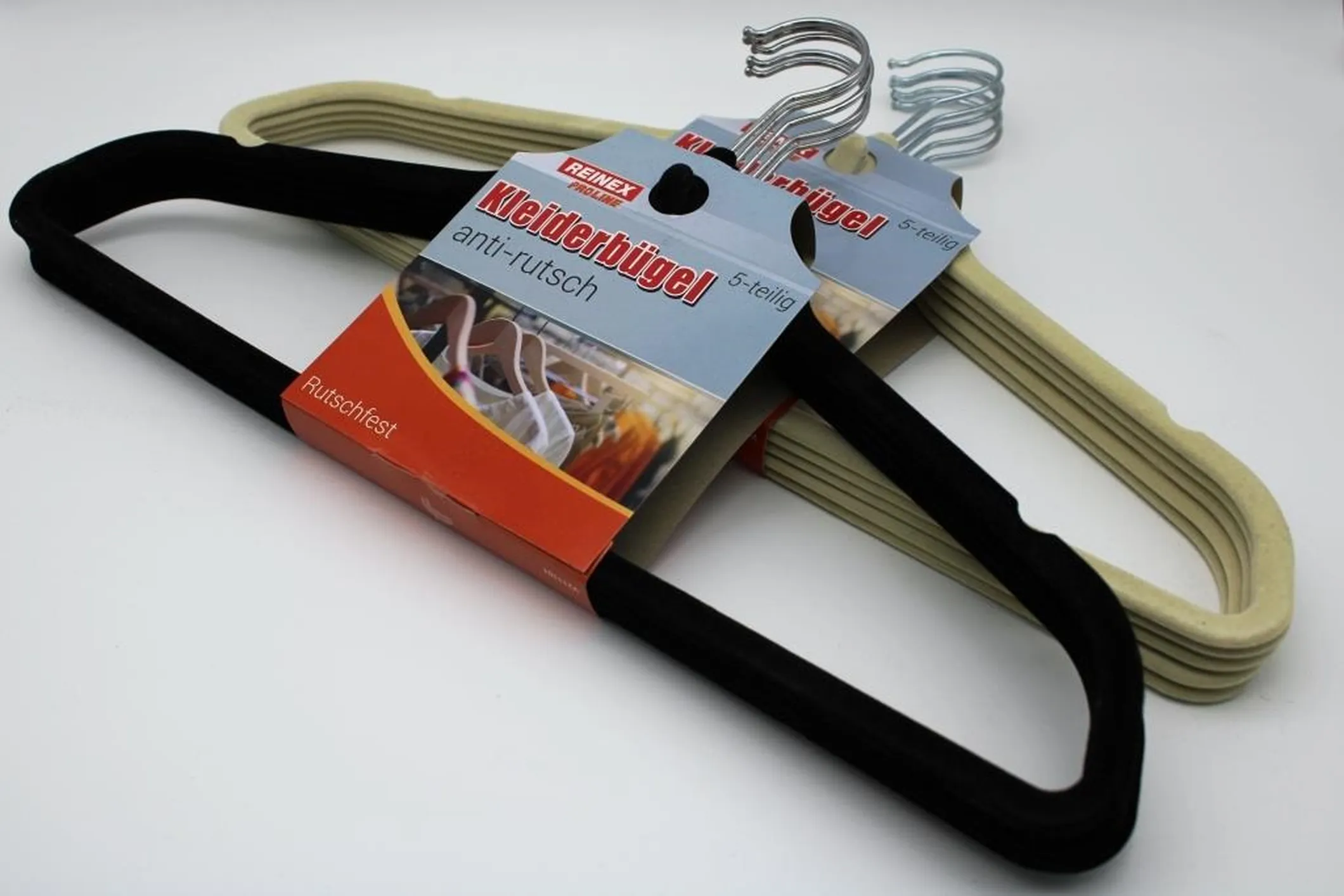 Kleiderbügel mit Strebe antirutsch, 5er Set