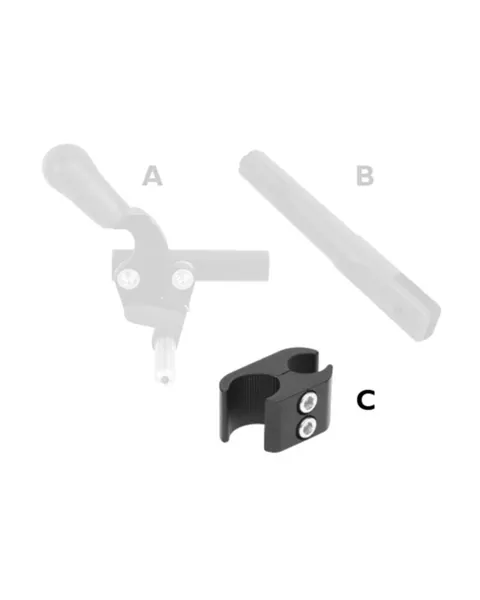 Montageklemme für Rollstuhlbremsen für ø25 mm Rohr