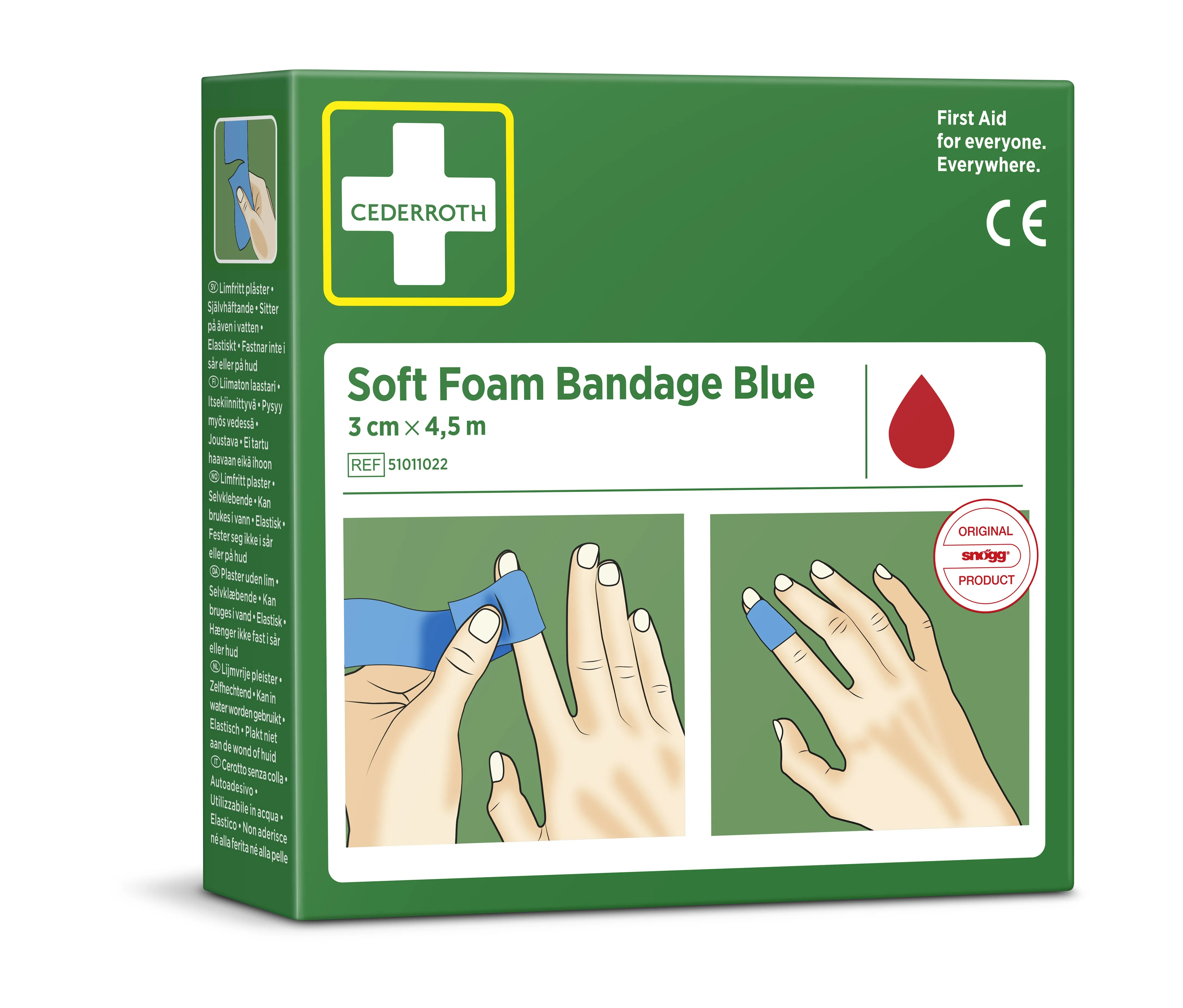 Wundverband Soft Foam 3 cm x 4,5 m blau nicht detektierbar