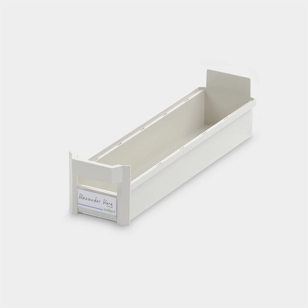 Schrankbehälter 10x40 mit Klemmschild