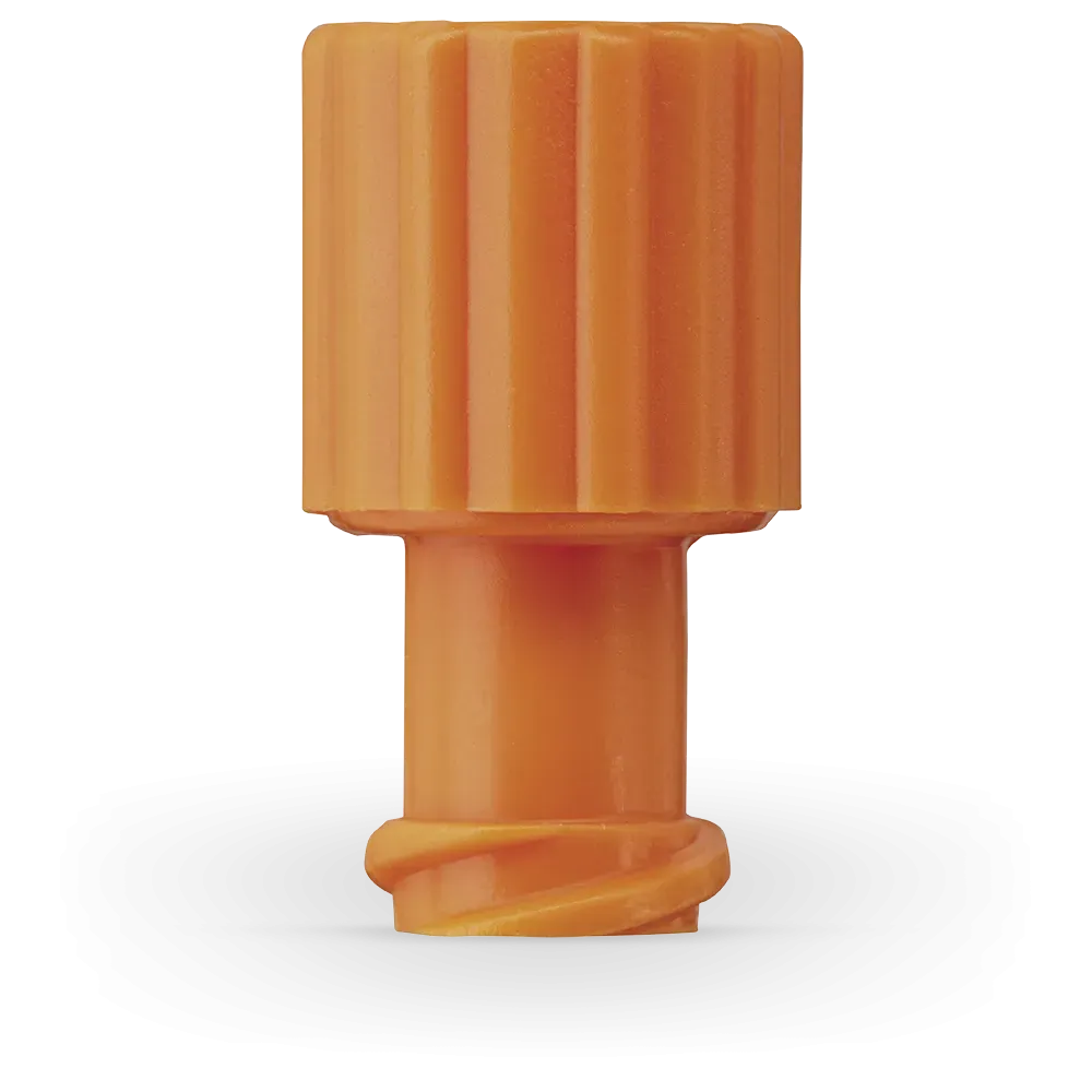 Kombistopfen, männlich/weiblich, orange