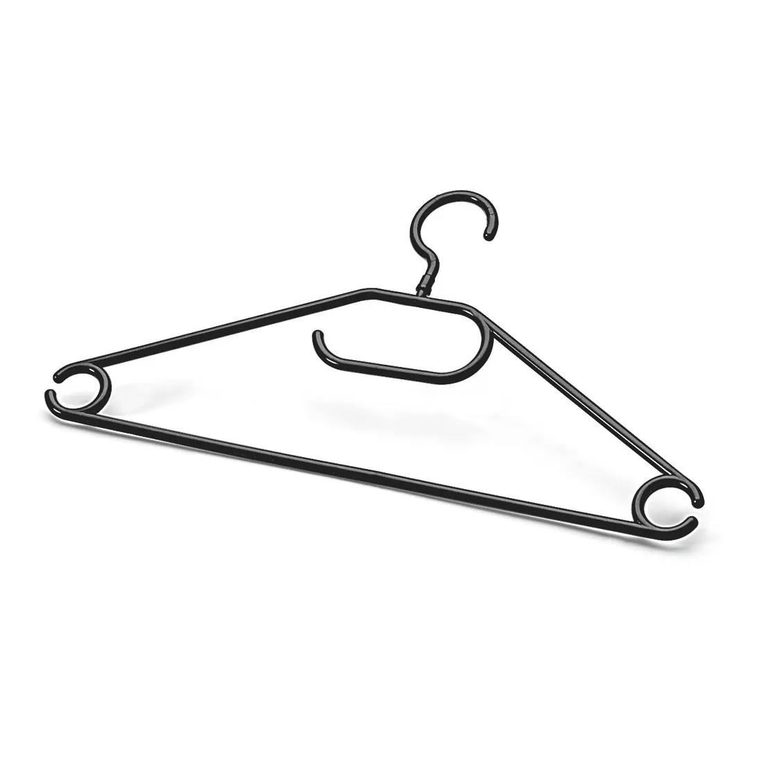 Kunststoffbuegel Schwarz 45 Cm Mit Steg