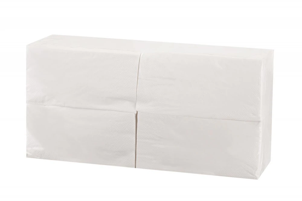 Servietten weiß 33x33cm 1-lagig 1/8-Falz 100% Zellstoff 500