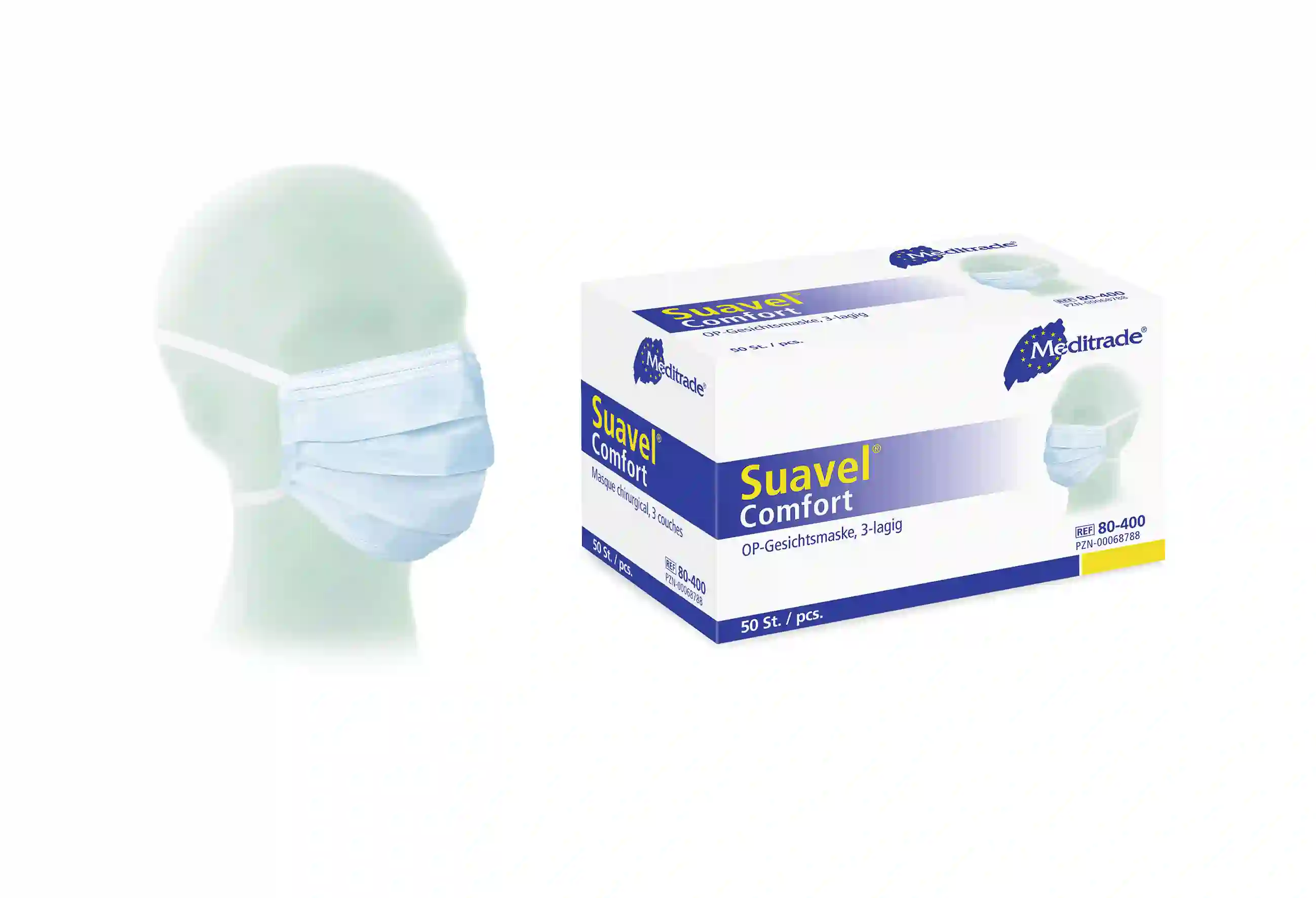 Suavel® Comfort OP-Maske zum Binden, blau, Typ IIR