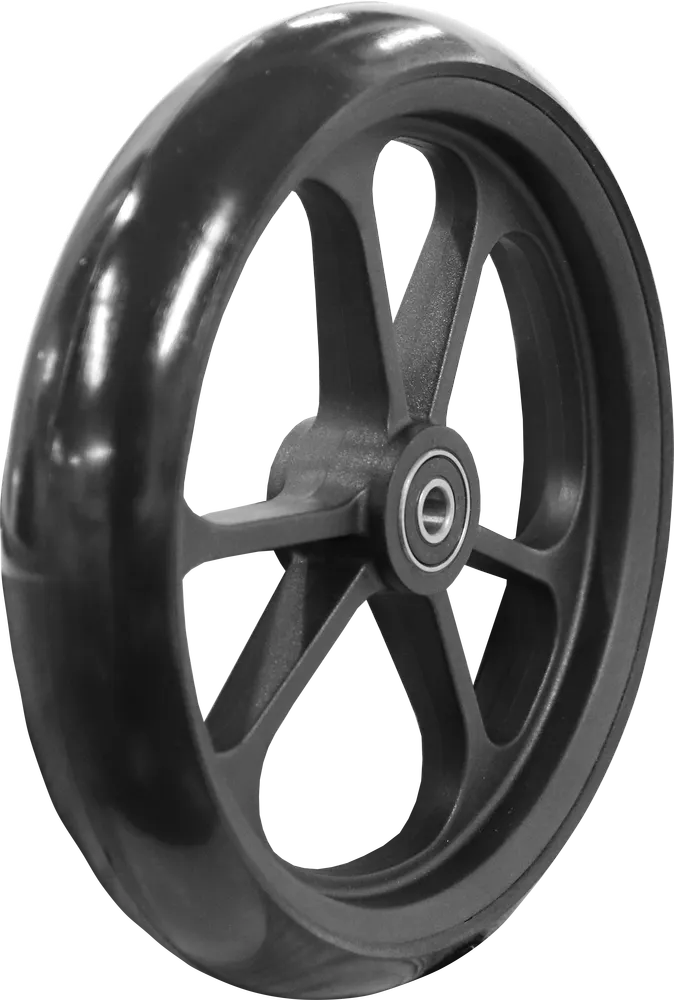 7" Fiberrad schwarz, 175 x 34 mm, schwarze Laufbahn, Nabe ø8