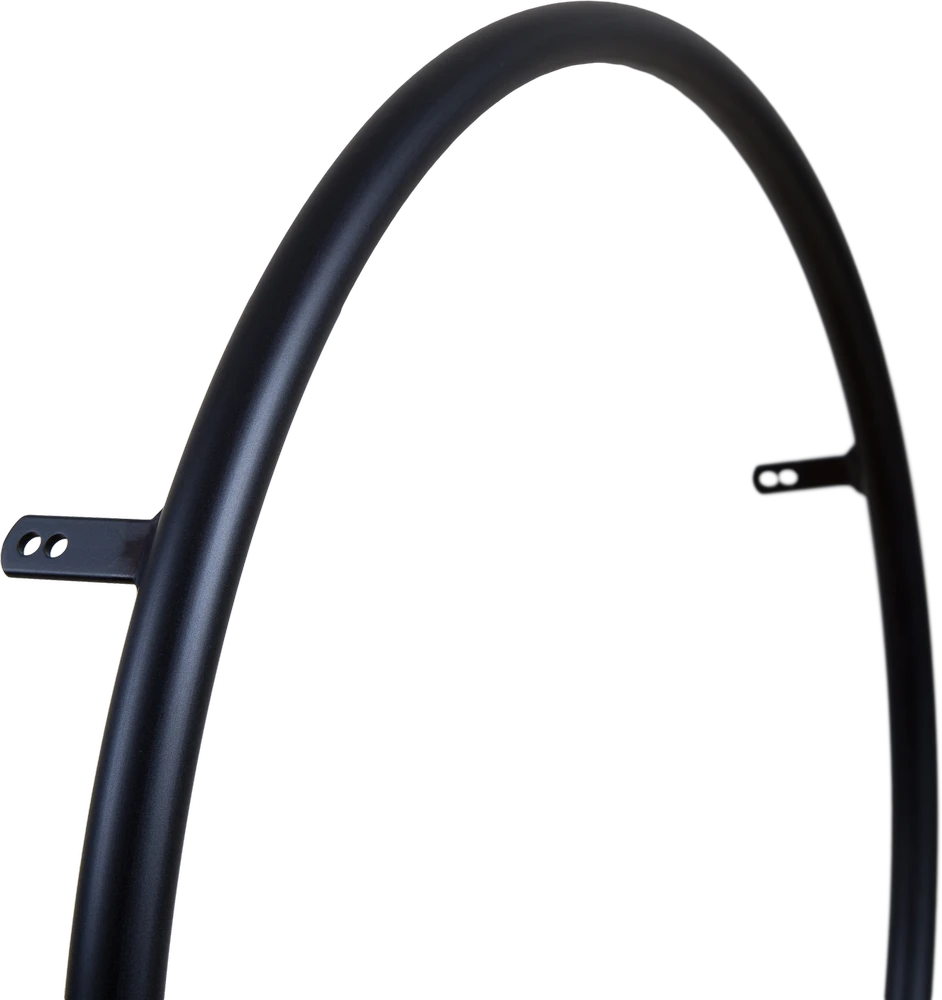 18" Aluminium Greifring, schwarz, mit 6 Laschen (415mm )