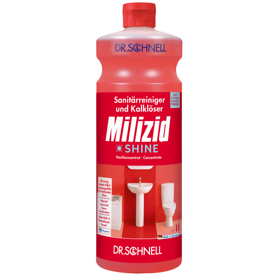 MILIZID SHINE Sanitärreiniger und Kalklöser mit erhöhter Fet