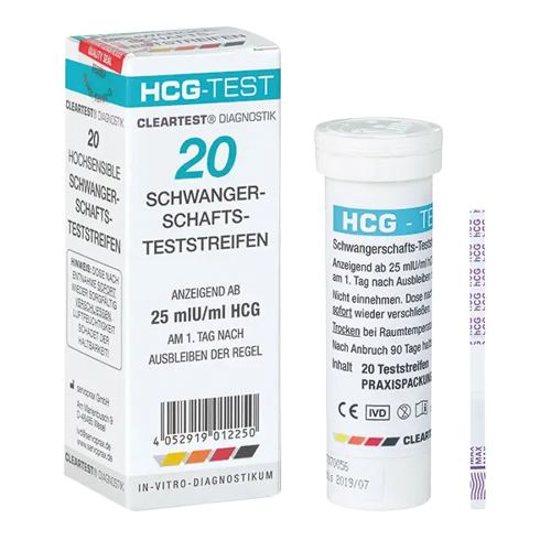 Cleartest HCG Schwangerschaftsteststreifen