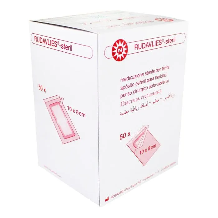 Rudavlies steril 10 cm x 8 cm, steril (50 Stück)
