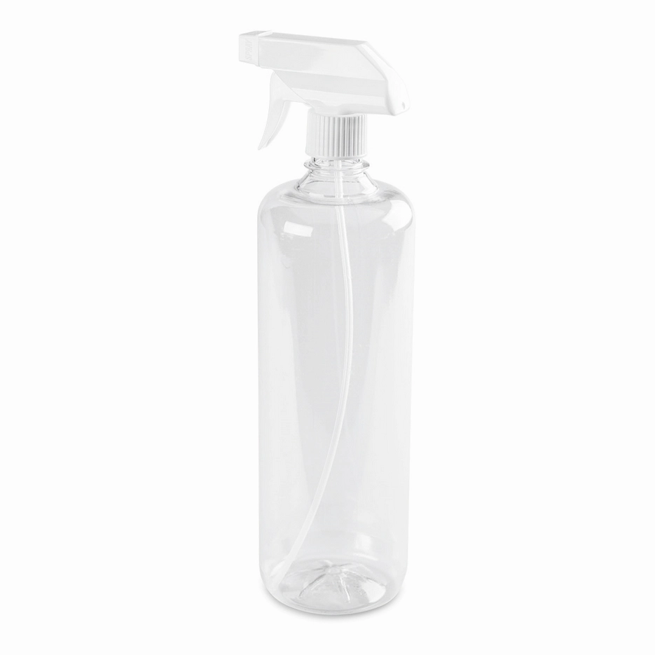 Sprühflasche 1.000 ml transparent, weißer Sprühkopf, EAN