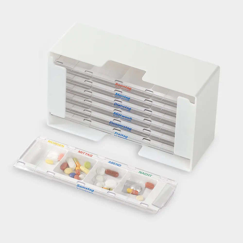 melipul Medikamenten-Dosierer XL-4 für 1 Woche mit 7