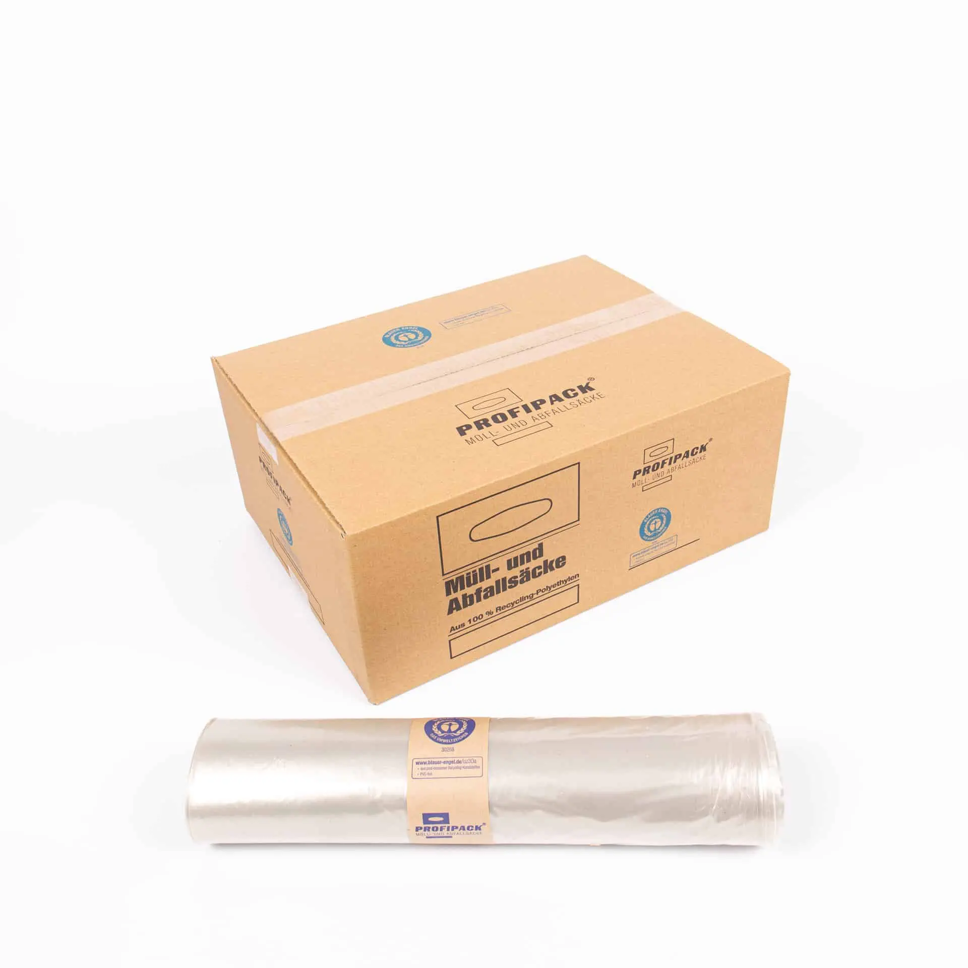 Müllbeutel 40 Liter, weiß/transparent