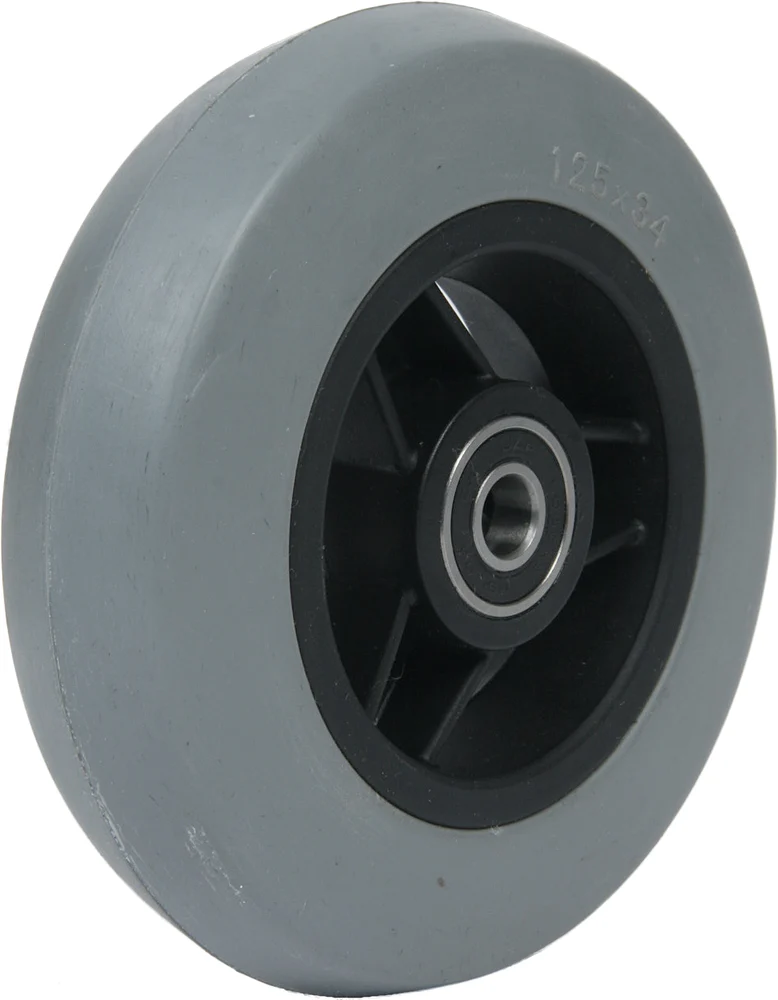 5" Vollgummirad, 125 x 34 mm, flache Lauffläche