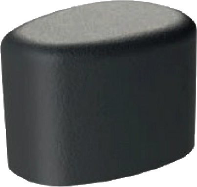 Kniekeil aus schwarzem PU Schaum, 13 x 8 cm