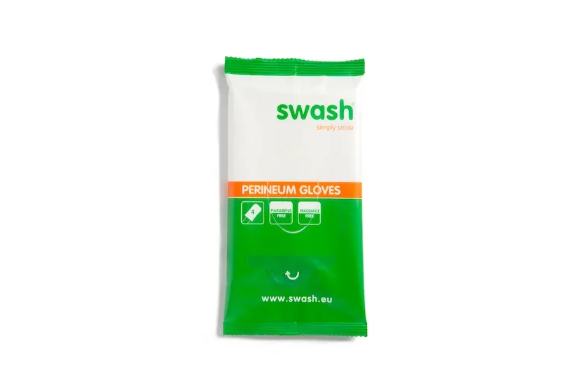 Swash® Perineum Gloves, parfümfrei, 8er-Packung 22 x 14