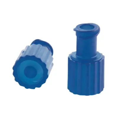 Kombistopfen, männlich/weiblich, blau