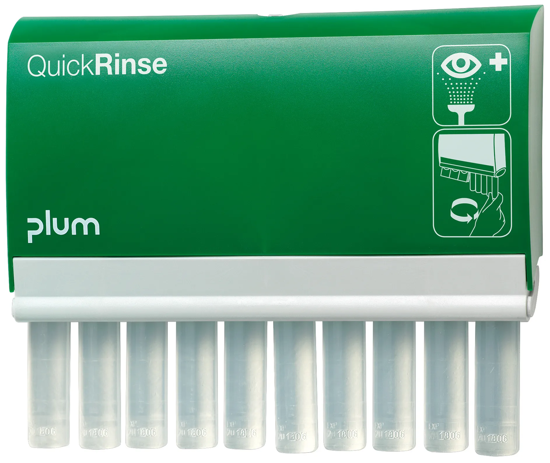 Plum Eyewash 0.9% Sodium Chloride QuickRinse Spender