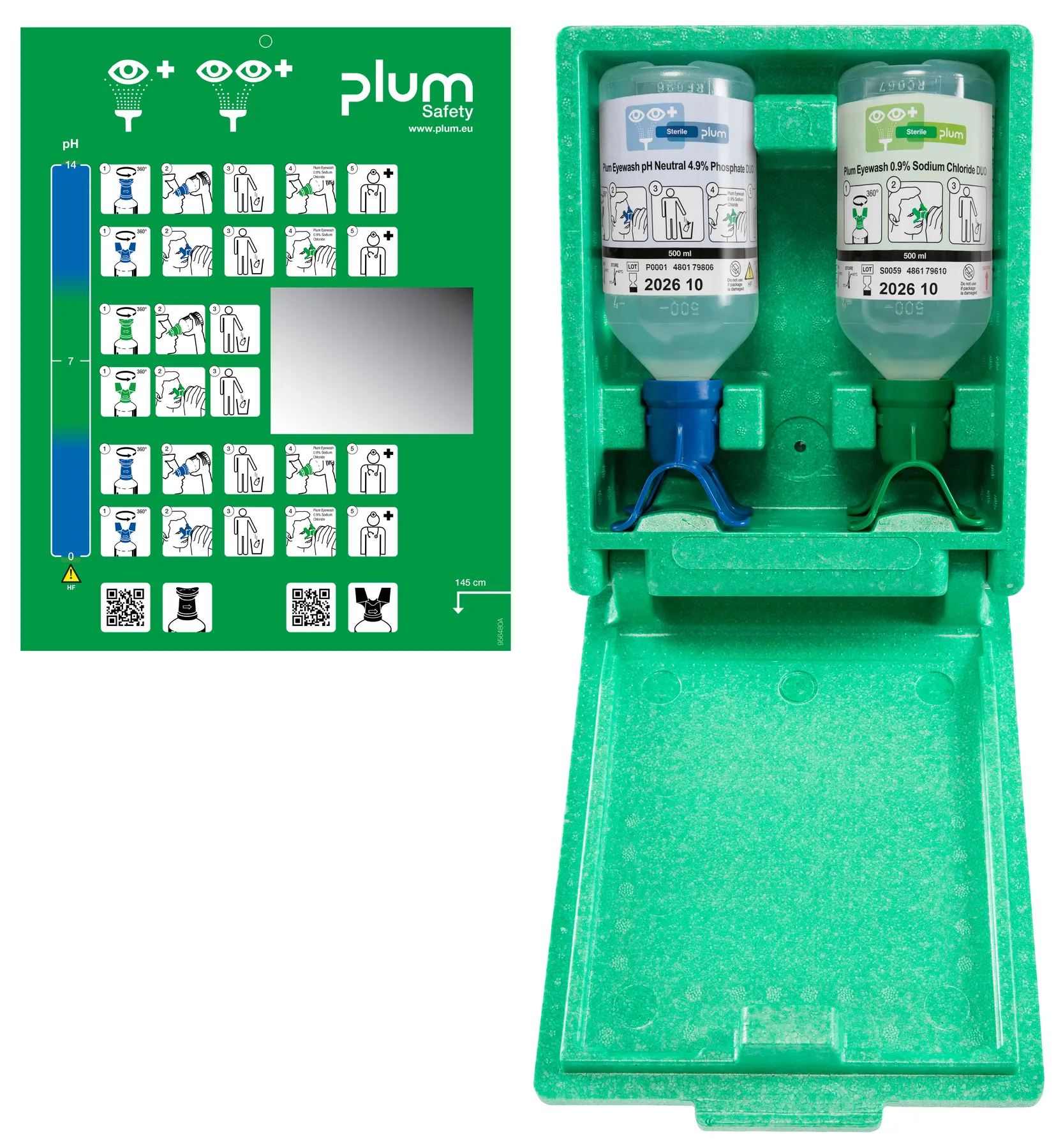 Plum Combi-Box DUO - Eyewash pH Neutral + Sodium Chloride