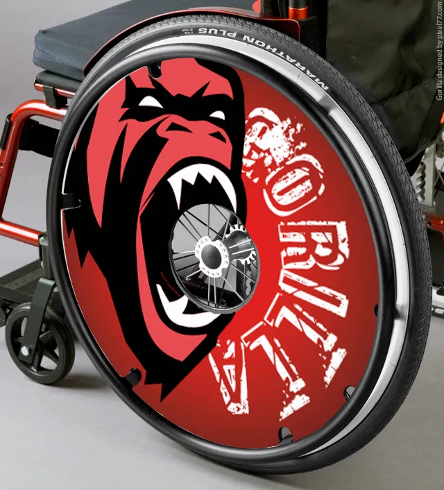 Speichenschutz 24", Angry Gorilla Motiv