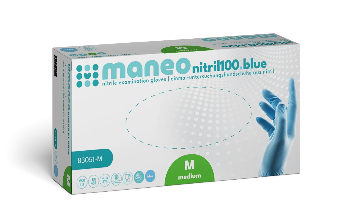Nitrilhandschuhe maneo nitril blau M