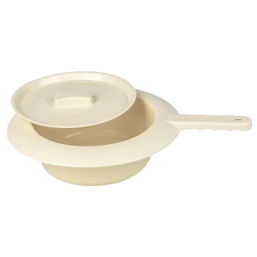 Stechbecken aus Kunststoff mit Deckel